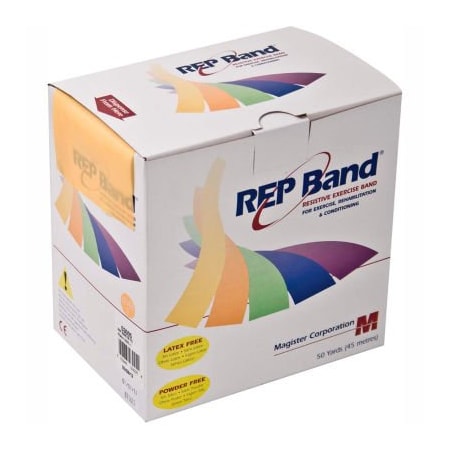 Fabrication Enterprises REP Band Latex Free Exercise Band, Peach, 50 Yard Roll/Box 10-1089